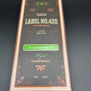 RAINBOW BELTS Live Resin Disposable - Label No.420