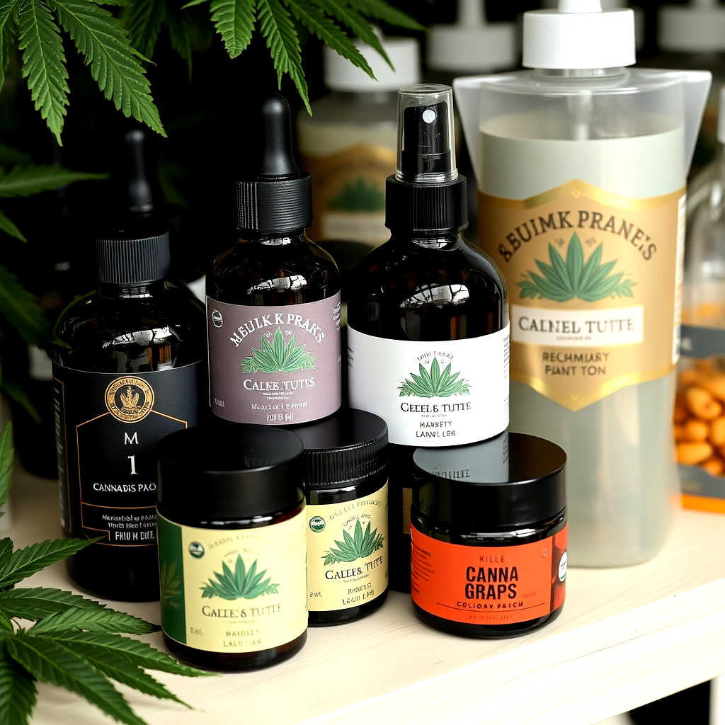 sample selection of cannabis products for beginners